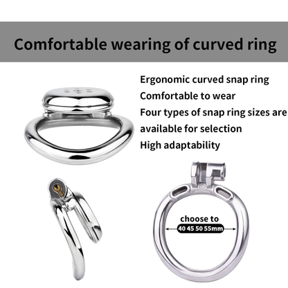 Smooth Edge Flat Chastity Cage with PU Belt