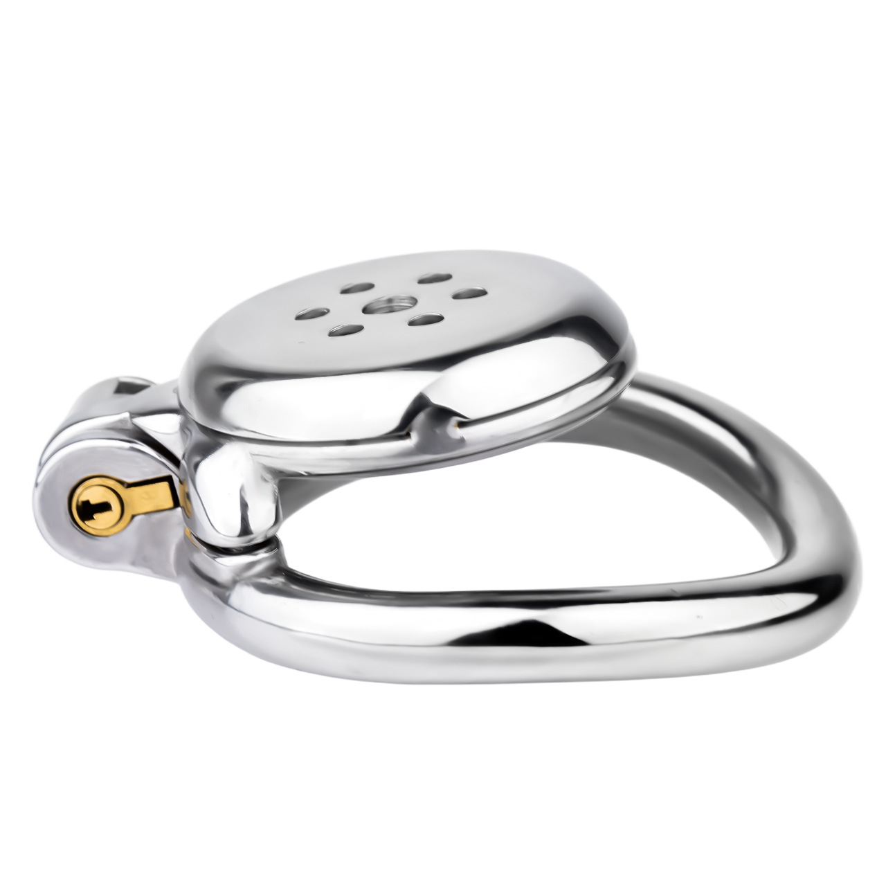 Smooth Edge Flat Chastity Cage with PU Belt