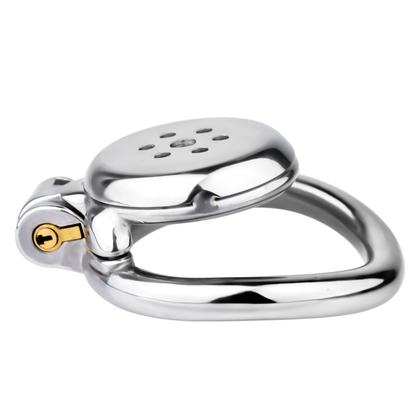 Smooth Edge Flat Chastity Cage with PU Belt