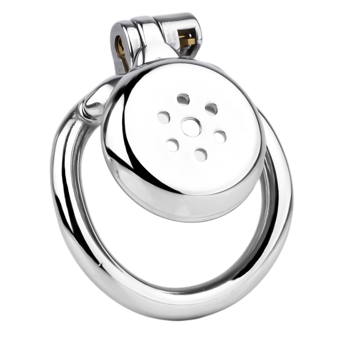 Smooth Edge Flat Chastity Cage with PU Belt