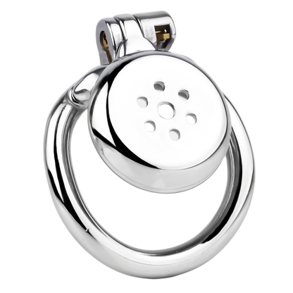 Smooth Edge Flat Chastity Cage with PU Belt