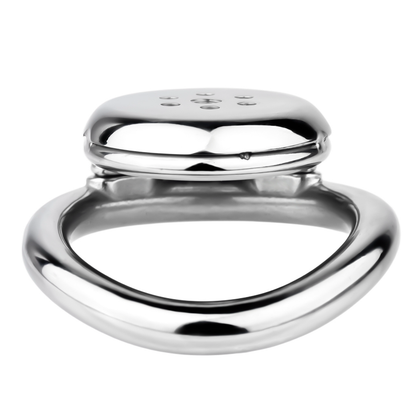 Smooth Edge Flat Chastity Cage with PU Belt