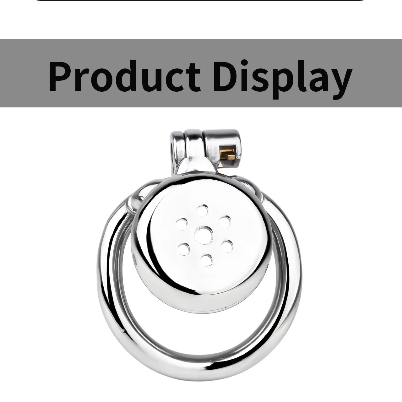 Smooth Edge Flat Chastity Cage with PU Belt