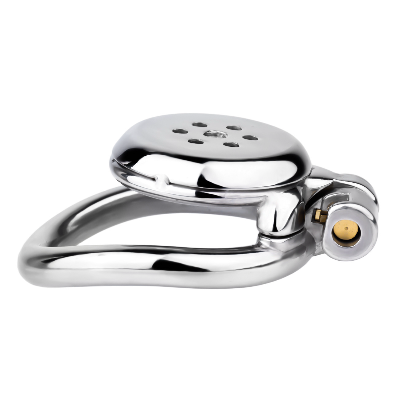 Smooth Edge Flat Chastity Cage with PU Belt