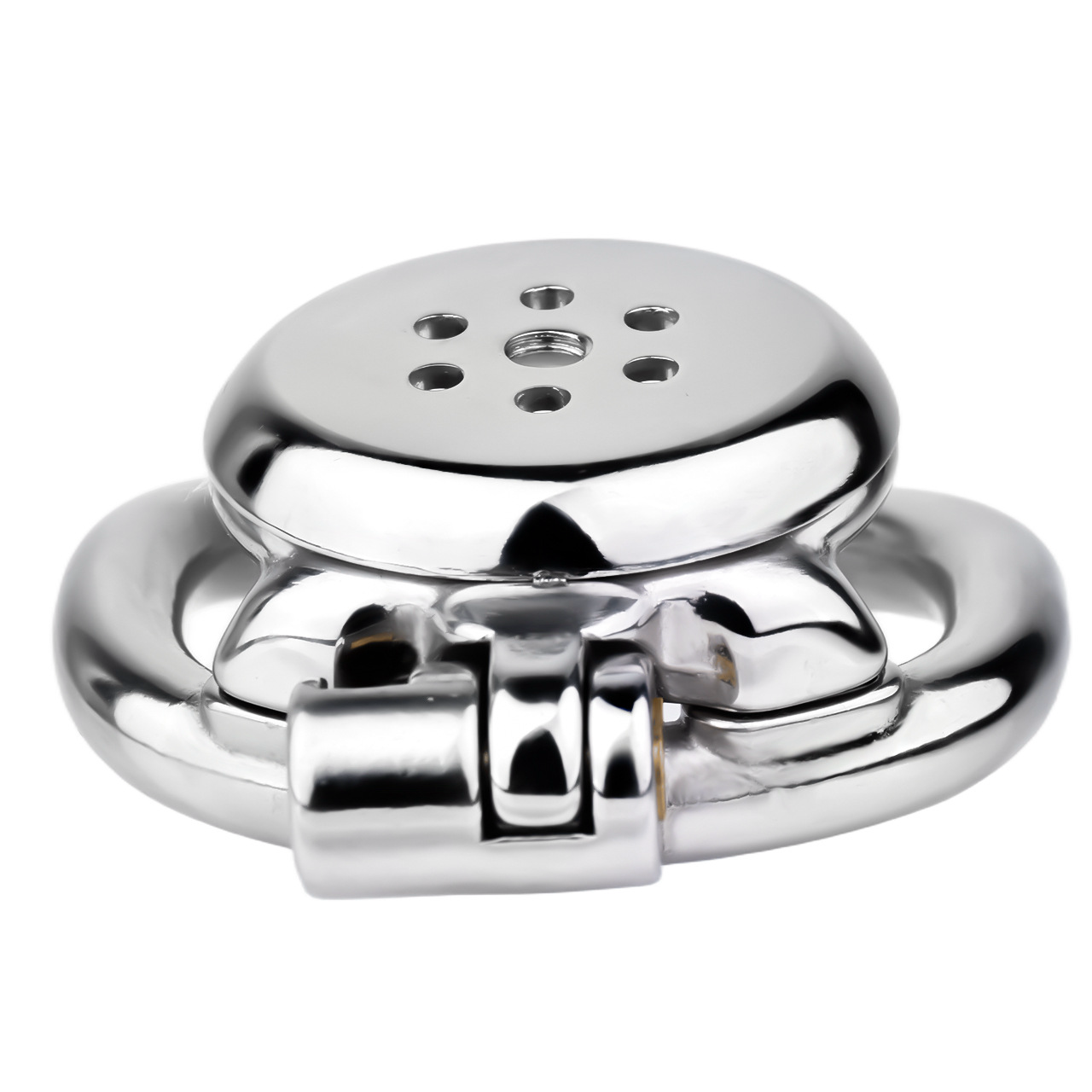 Smooth Edge Flat Chastity Cage with PU Belt