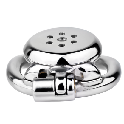 Smooth Edge Flat Chastity Cage with PU Belt