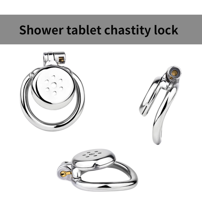 Smooth Edge Flat Chastity Cage with PU Belt