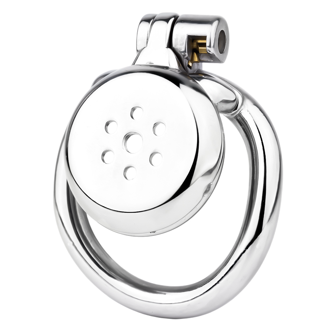 Smooth Edge Flat Chastity Cage with PU Belt