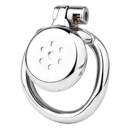 Smooth Edge Flat Chastity Cage with PU Belt