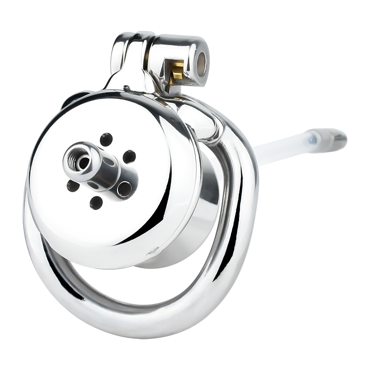 Inverted Male Chastity Cage with Flexible Catheter Tube