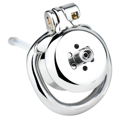 Inverted Male Chastity Cage with Flexible Catheter Tube