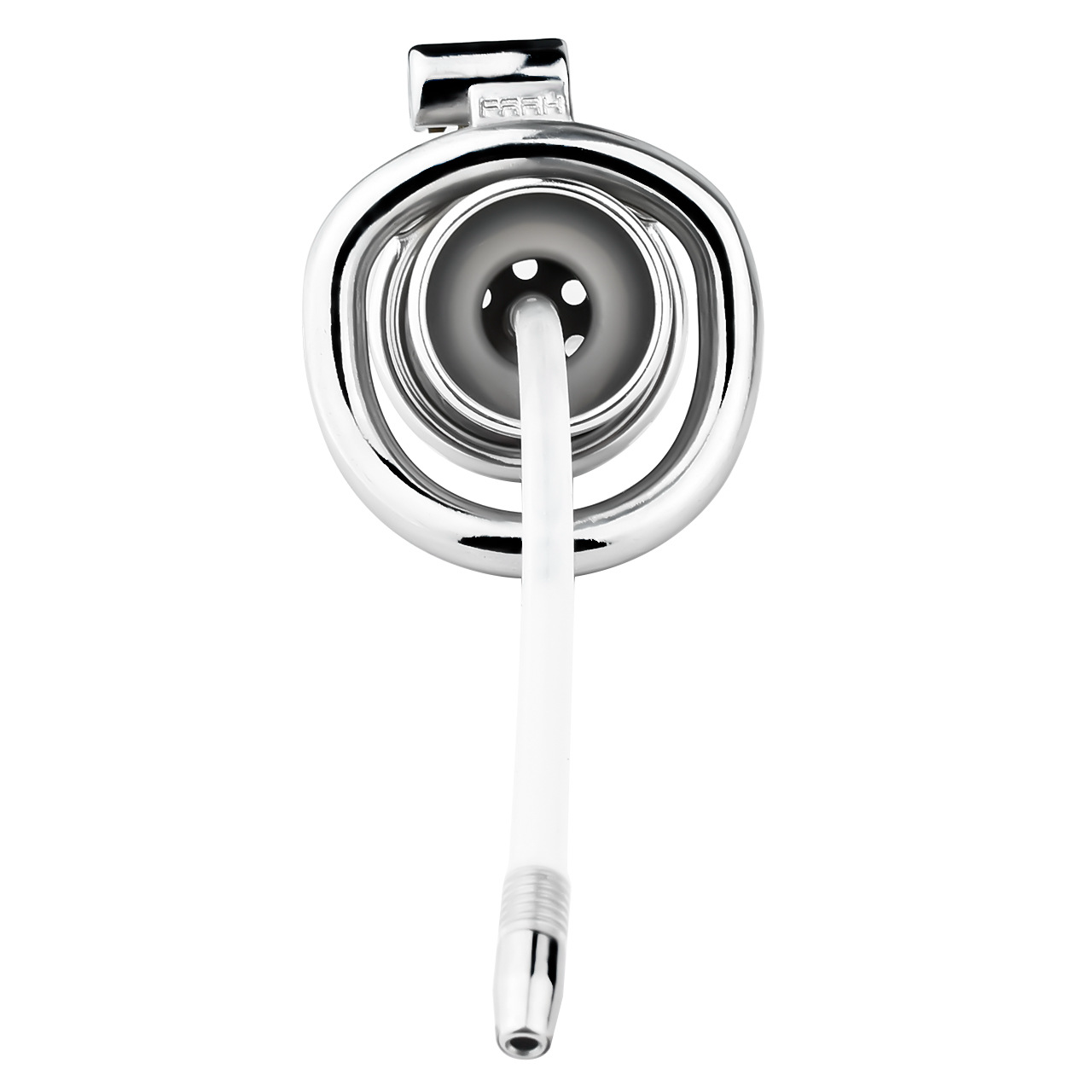 Inverted Male Chastity Cage with Flexible Catheter Tube