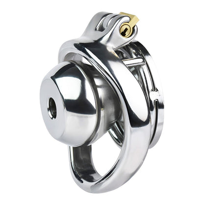 Steel Inverted Chastity Cage with Detachable Silicone Catheter