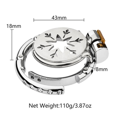 Snowflake Flat Adjustable Chastity Cage 3