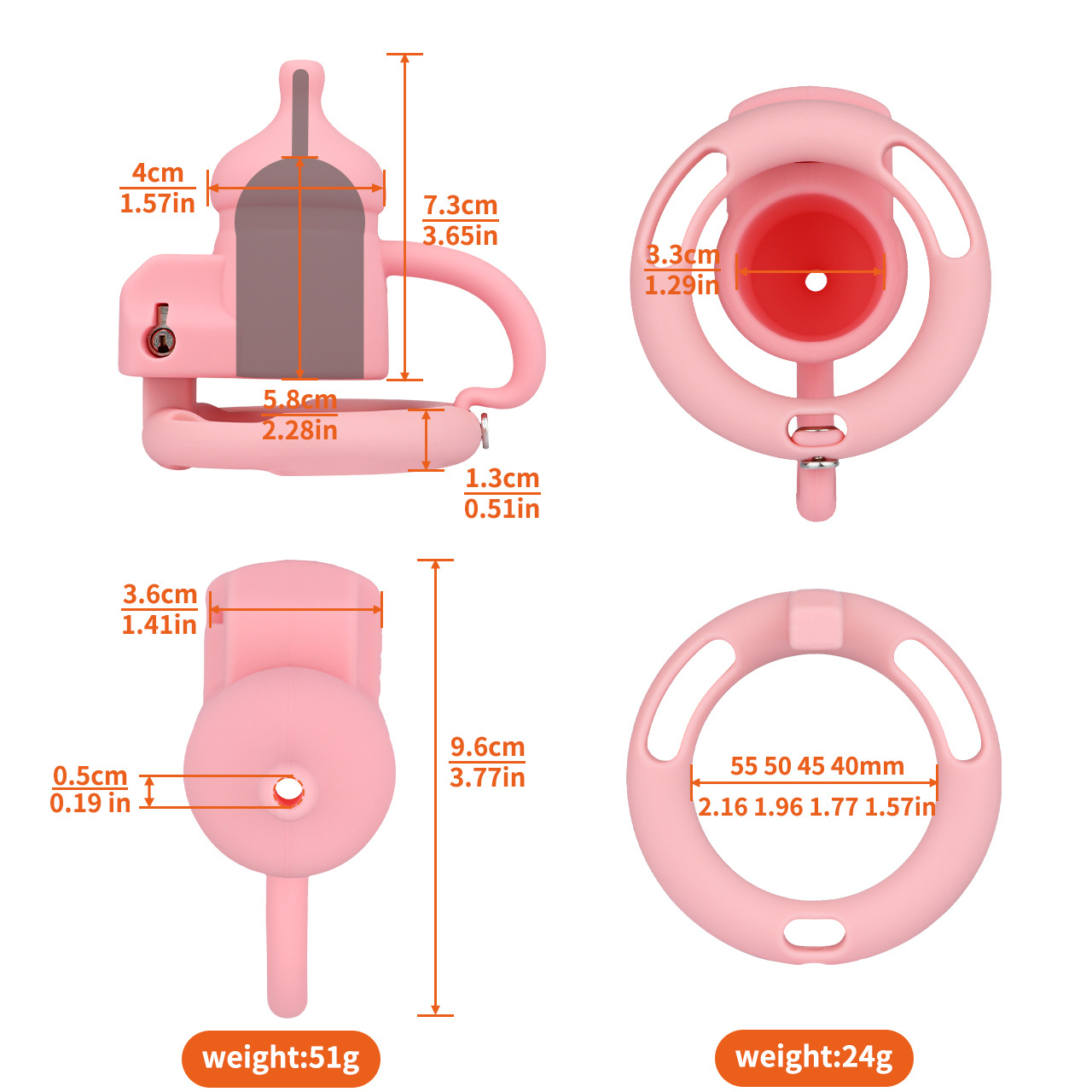 Silicone Urination Pot Chastity Cage