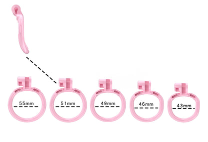 Pink Chastity Cage with Removable Silicone Spikes