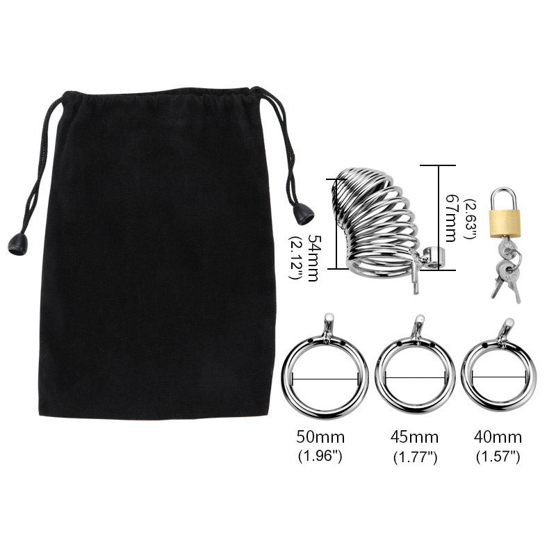 Spiral Chastity Cage (3 Rings)