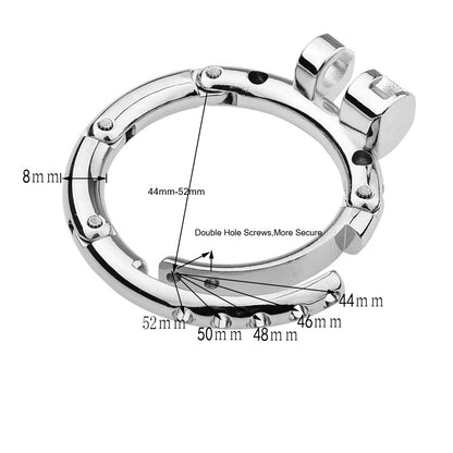 Love Heart Flat Adjustable Chastity Cage 2