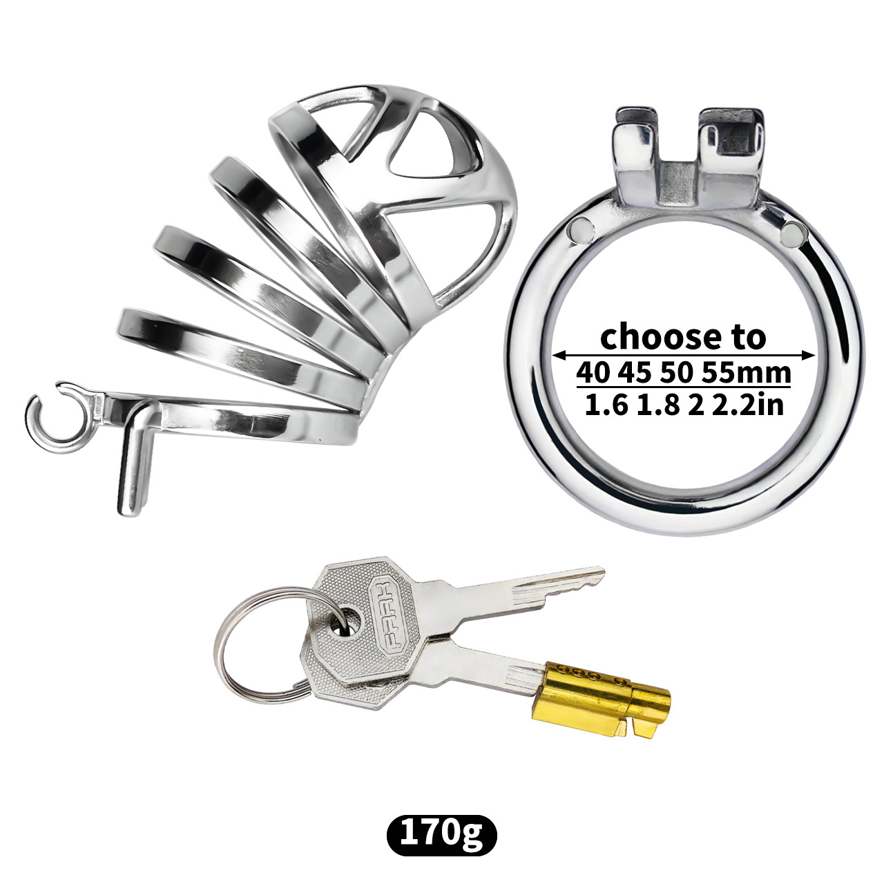 Stainless Steel Cobra Chastity Cage for Men