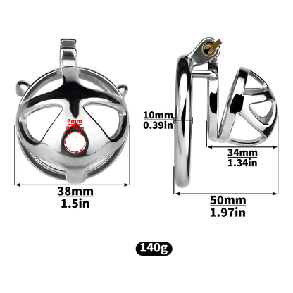 Stainless Steel Cobra Chastity Cage for Men