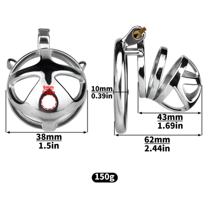 Stainless Steel Cobra Chastity Cage for Men