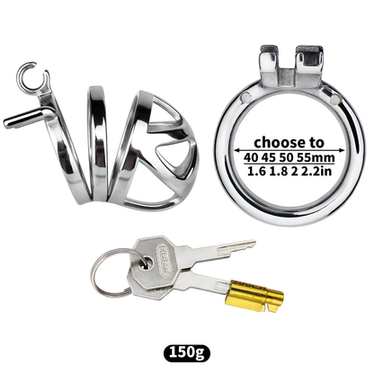 Stainless Steel Cobra Chastity Cage for Men