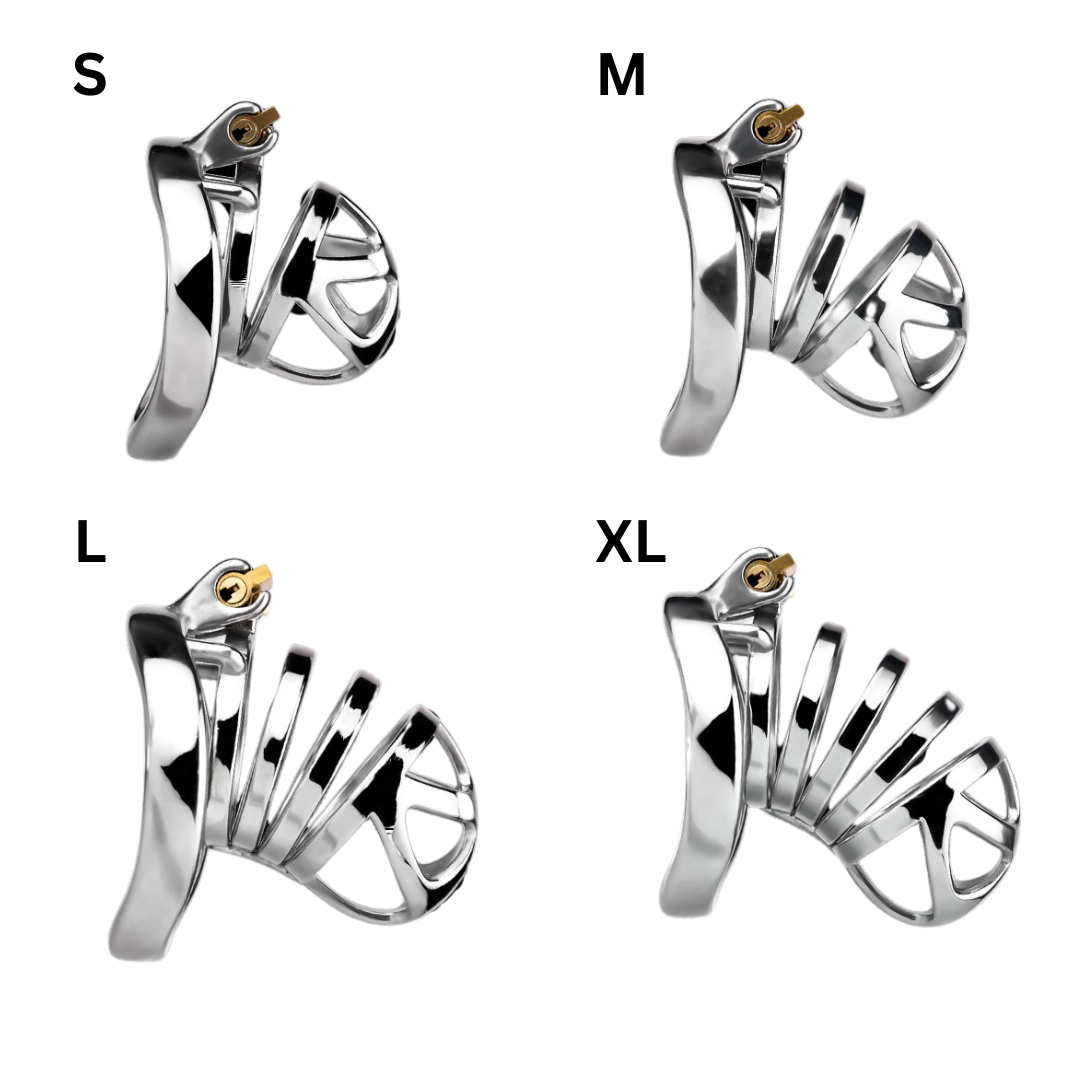 Stainless Steel Cobra Chastity Cage for Men