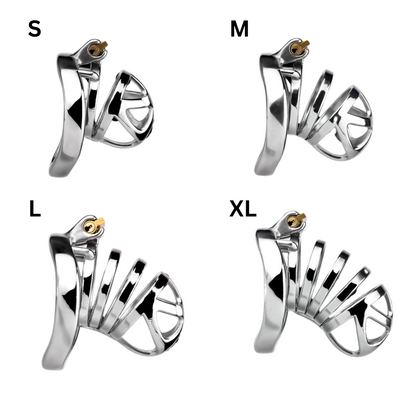 Stainless Steel Cobra Chastity Cage for Men