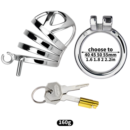 Stainless Steel Cobra Chastity Cage for Men