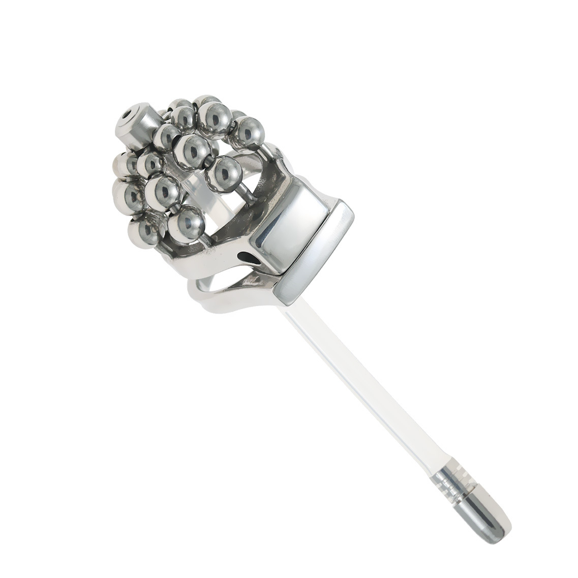 Beaded Stainless Steel Chastity Cage