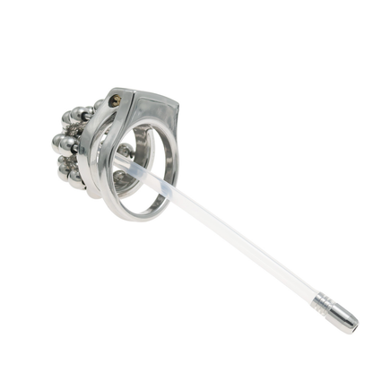 Beaded Stainless Steel Chastity Cage