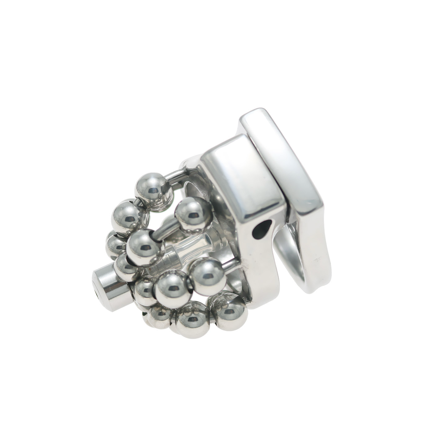 Beaded Stainless Steel Chastity Cage