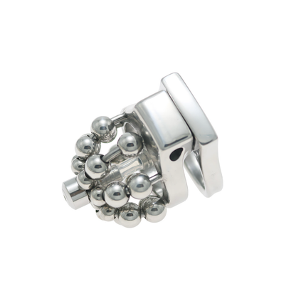 Beaded Stainless Steel Chastity Cage