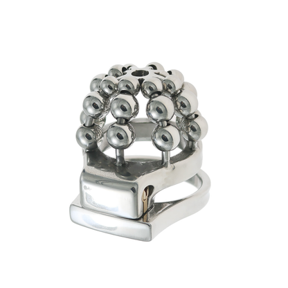 Beaded Stainless Steel Chastity Cage