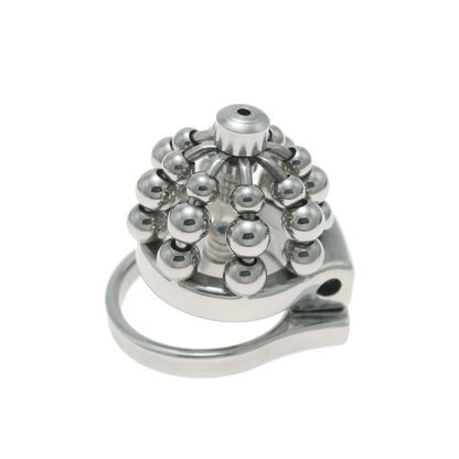 Beaded Stainless Steel Chastity Cage