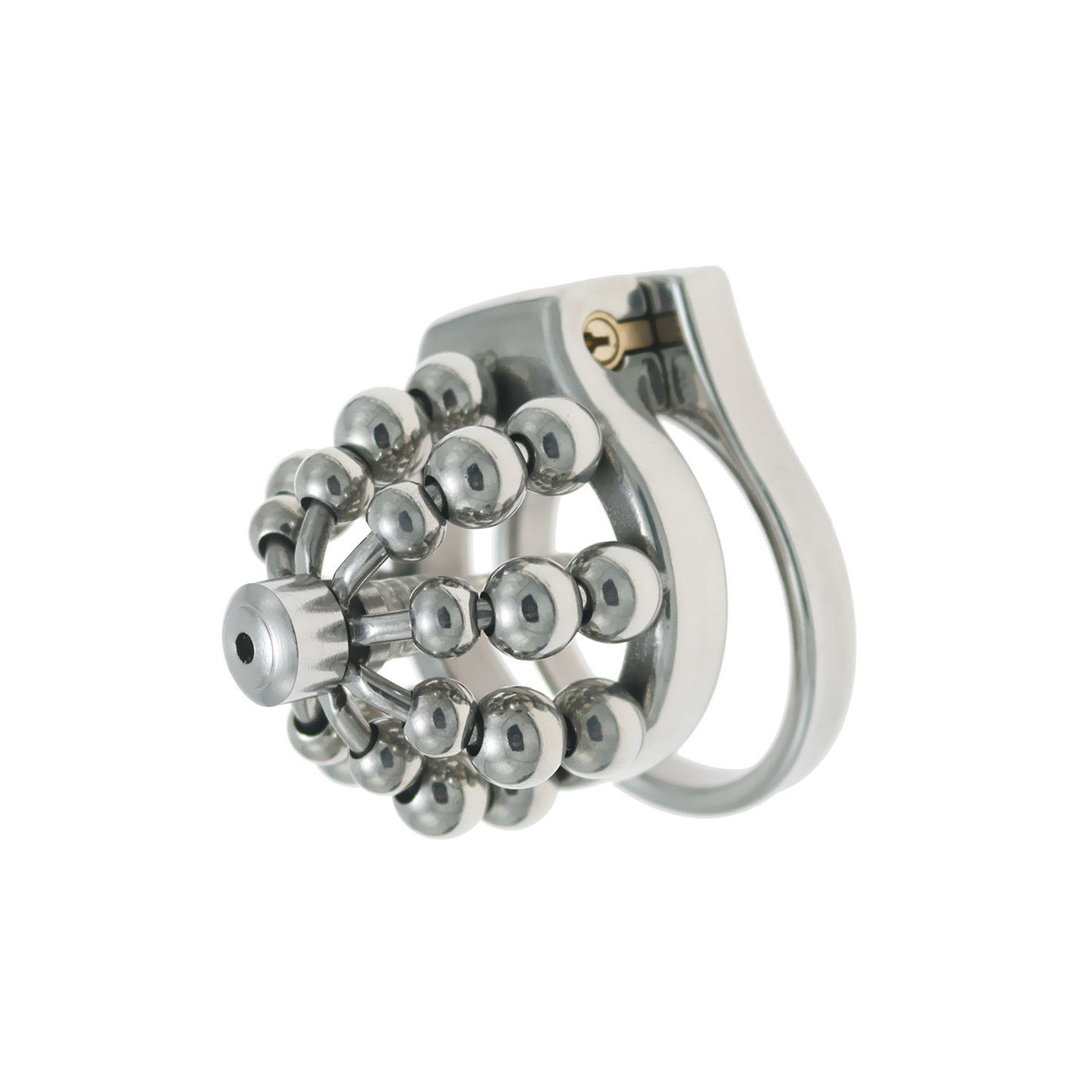 Beaded Stainless Steel Chastity Cage