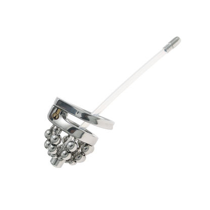 Beaded Stainless Steel Chastity Cage