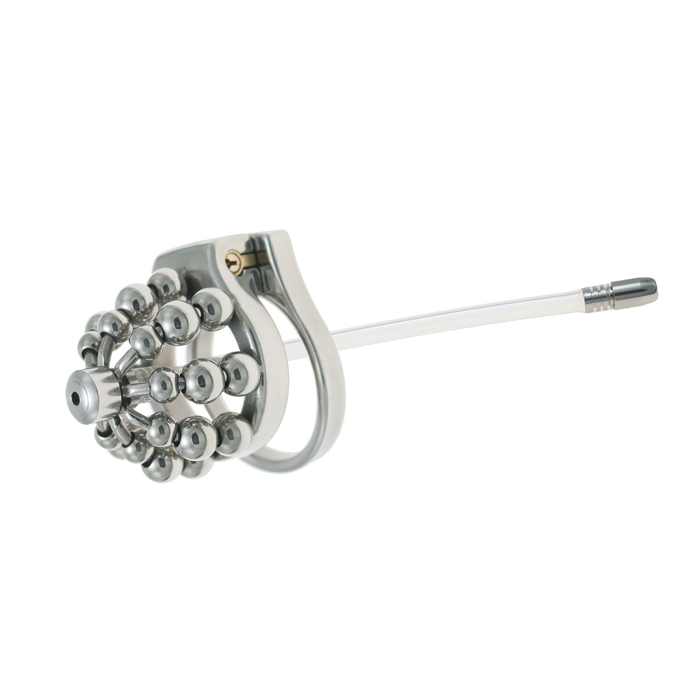 Beaded Stainless Steel Chastity Cage