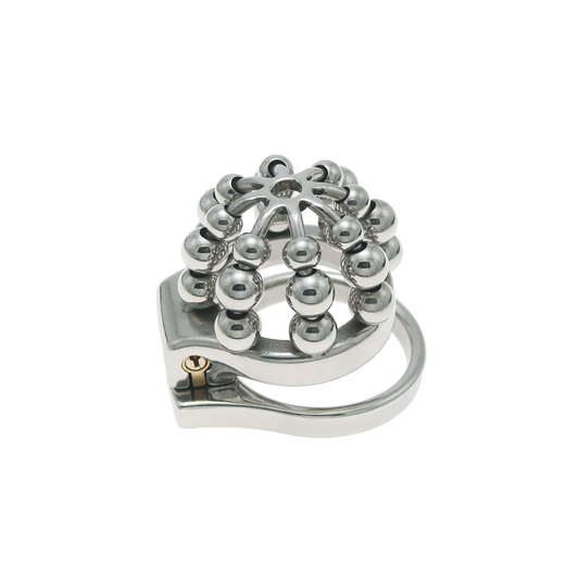 Beaded Stainless Steel Chastity Cage