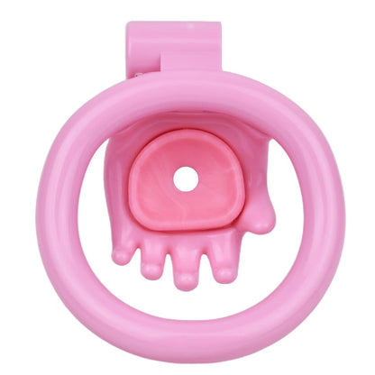 Palm Shaped Pink Chastity Cage