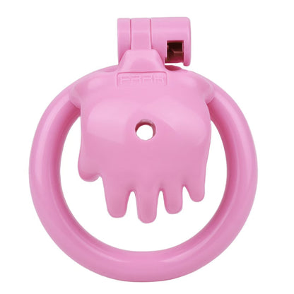 Palm Shaped Pink Chastity Cage