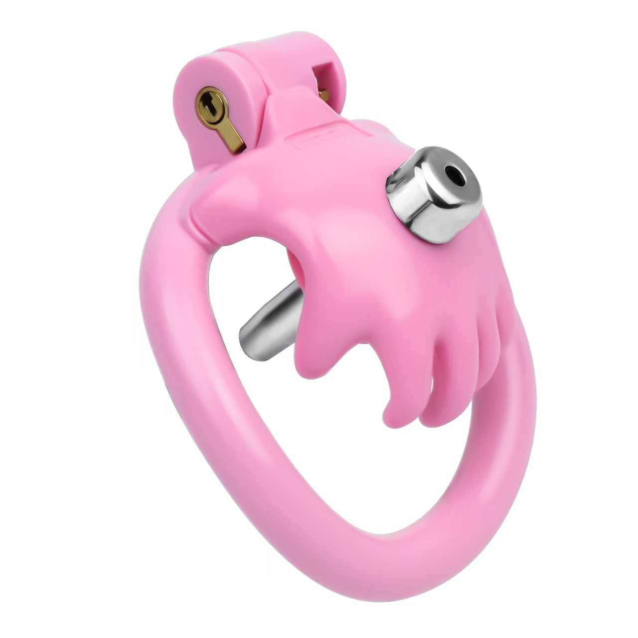 Palm Shaped Pink Chastity Cage