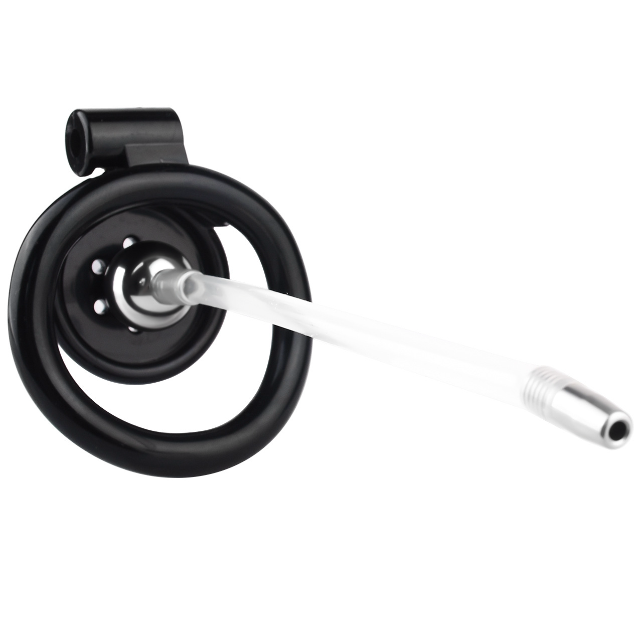 Micro Flat Inverted Chastity Cage with Removable Silicone Catheter