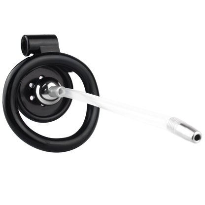 Micro Flat Inverted Chastity Cage with Removable Silicone Catheter