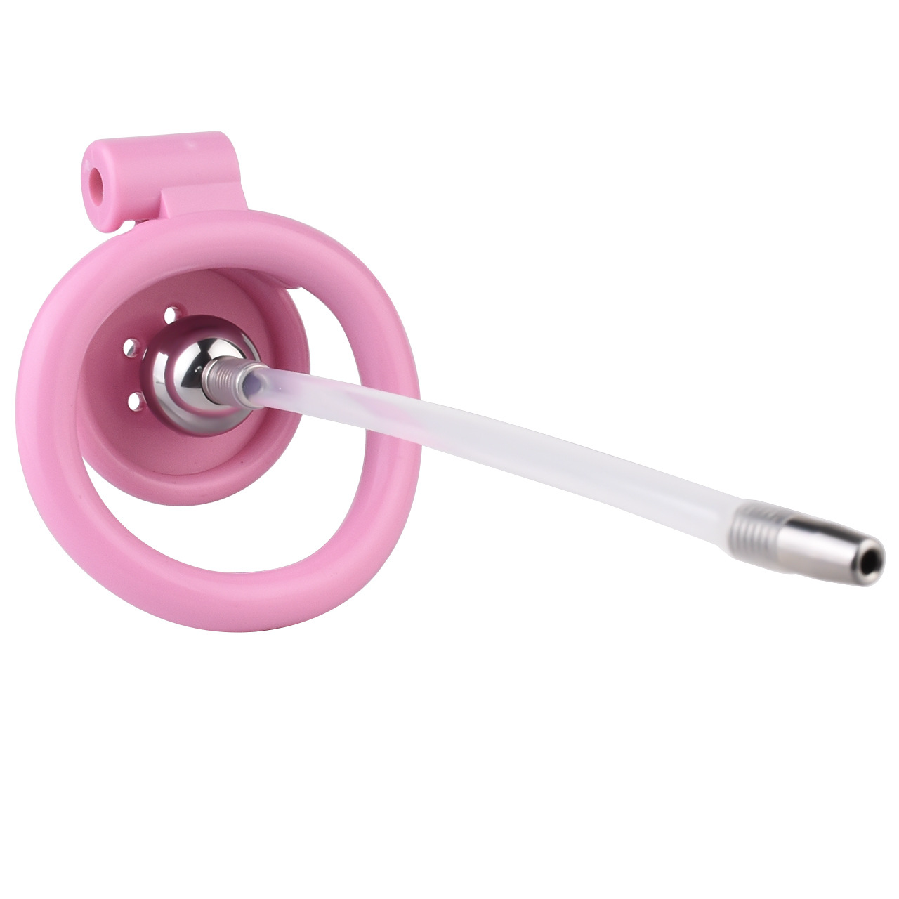 Micro Flat Inverted Chastity Cage with Removable Silicone Catheter