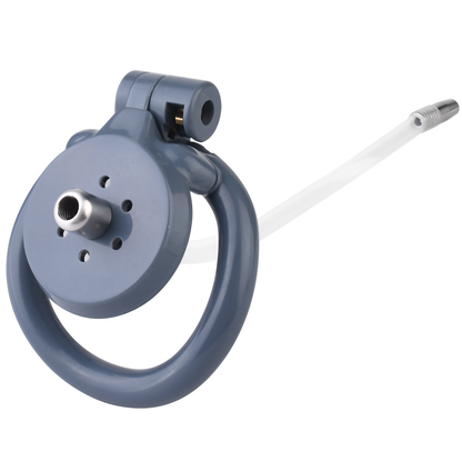 Micro Flat Inverted Chastity Cage with Removable Silicone Catheter