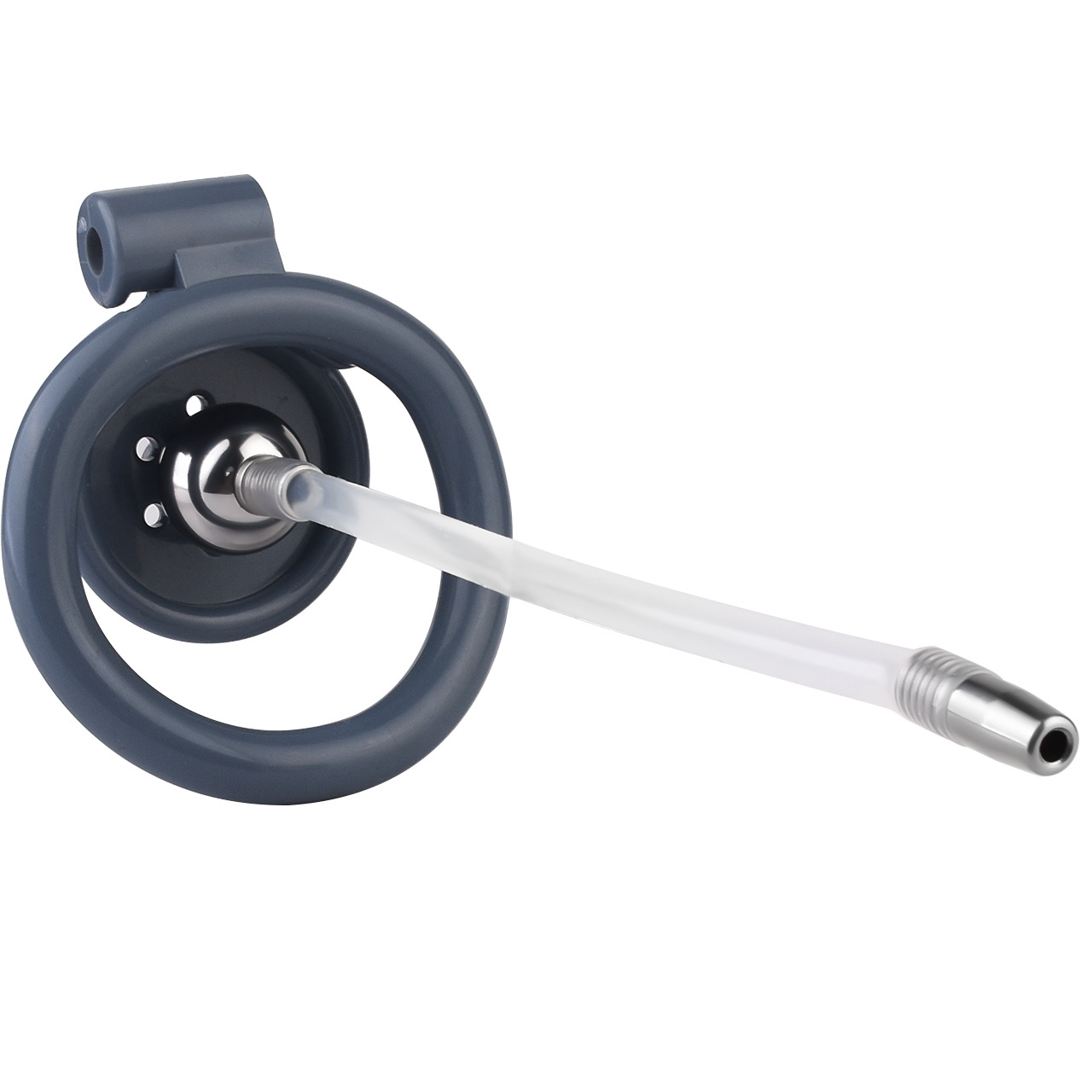 Micro Flat Inverted Chastity Cage with Removable Silicone Catheter