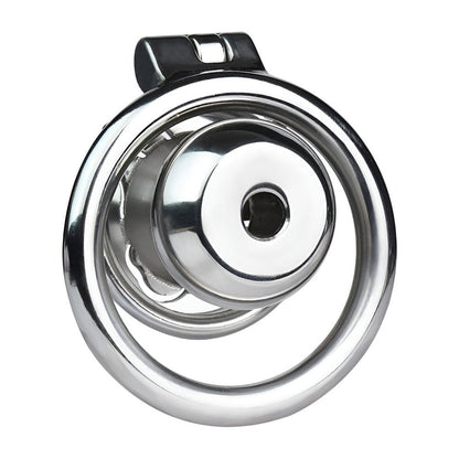Steel Inverted Chastity Cage with Detachable Silicone Catheter