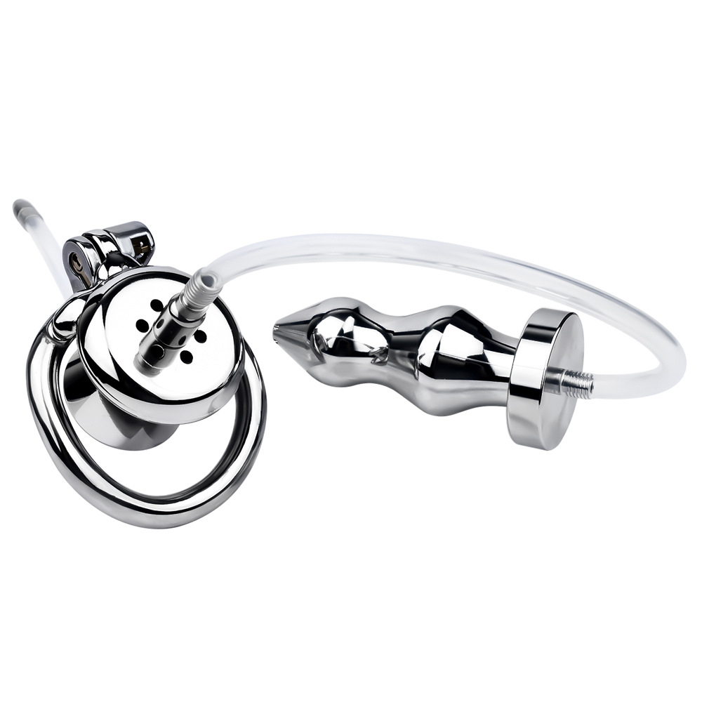 All-in-One Urethral Inverted Chastity Cage With Plug