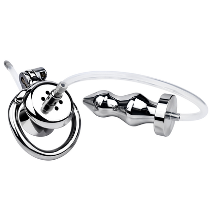All-in-One Urethral Inverted Chastity Cage With Plug